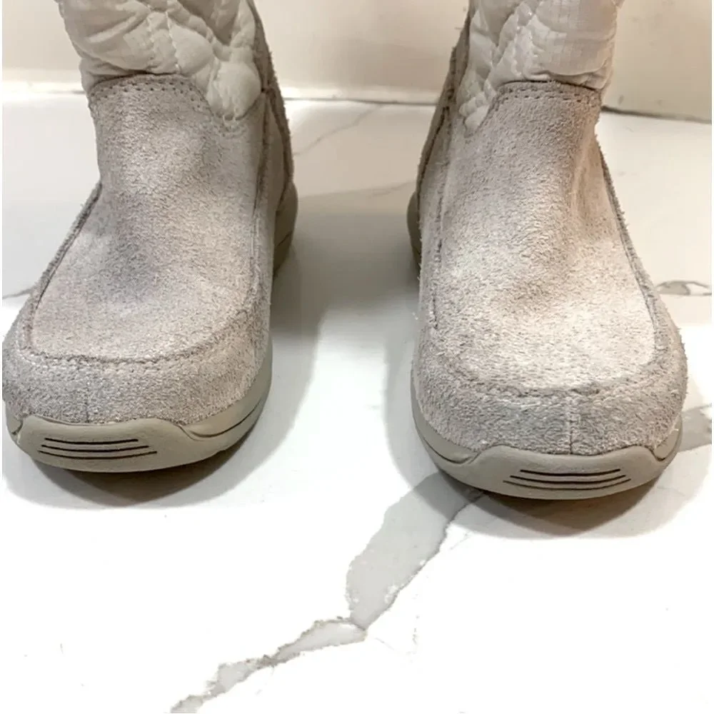 Timberland | Leather Faux Fur Girls White GV Cream Toddler Boots Size 7